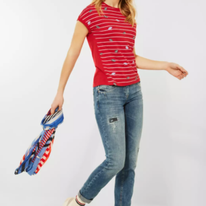 Tričko červená-vzor Cecil