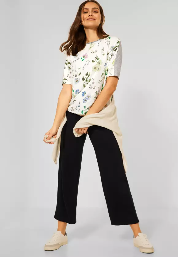 Tričko biela-kvet Cecil