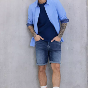 Bermudy tm.modrá Street One