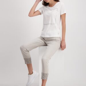 Tričko biela-potlač Monari