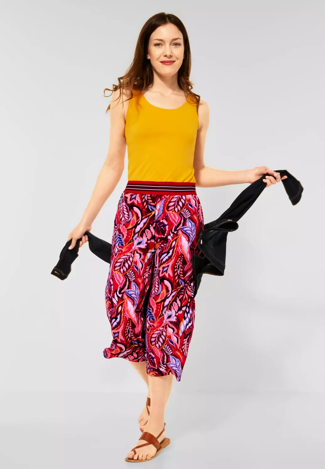 Nohavice červená-vzor Street One