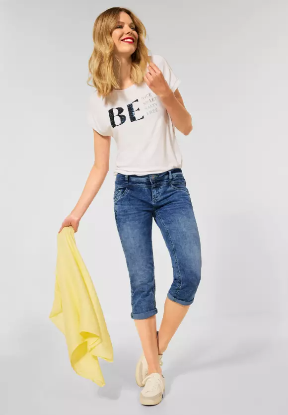 Nohavice 3/4 modrá Street One