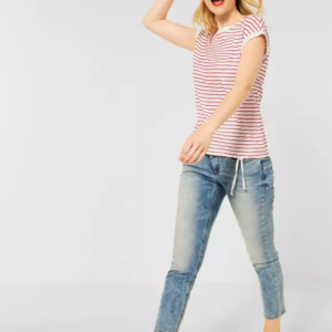 Tričko korálová-pásik Street One