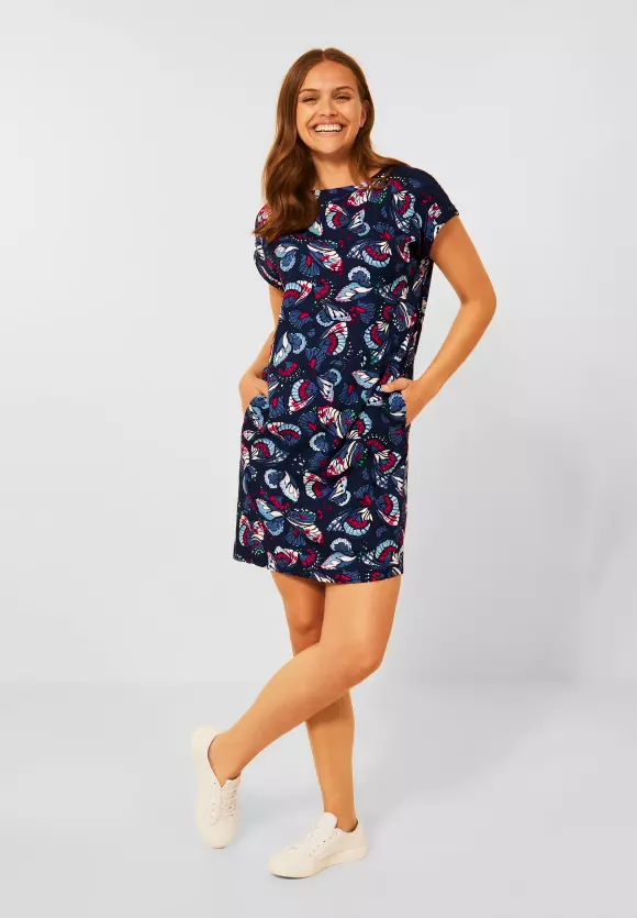 Šaty modrá-vzor Cecil