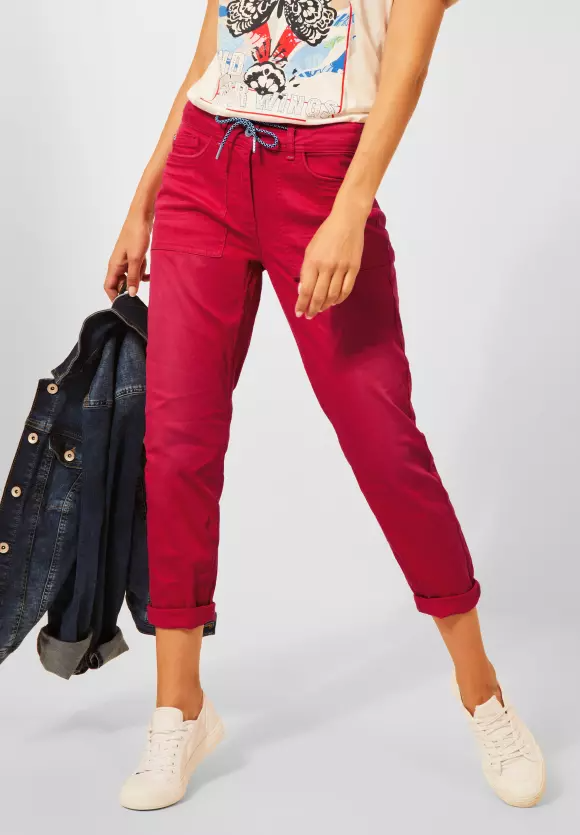 Nohavice červená Cecil