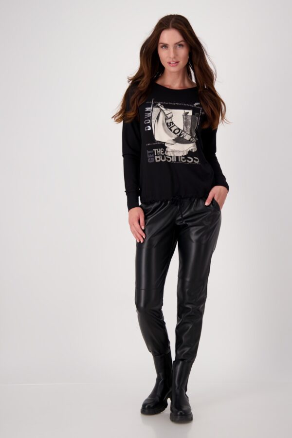 Top čierny-potlač Monari