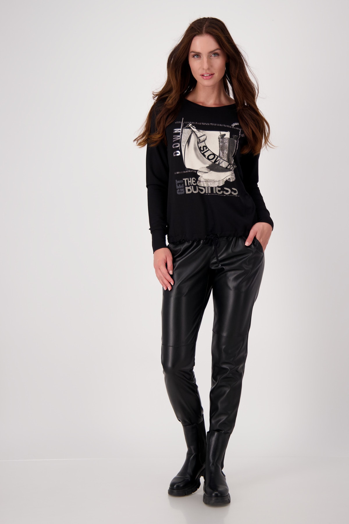 Top čierny-potlač Monari