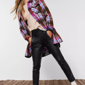 Koženkové legíny Street One čierna