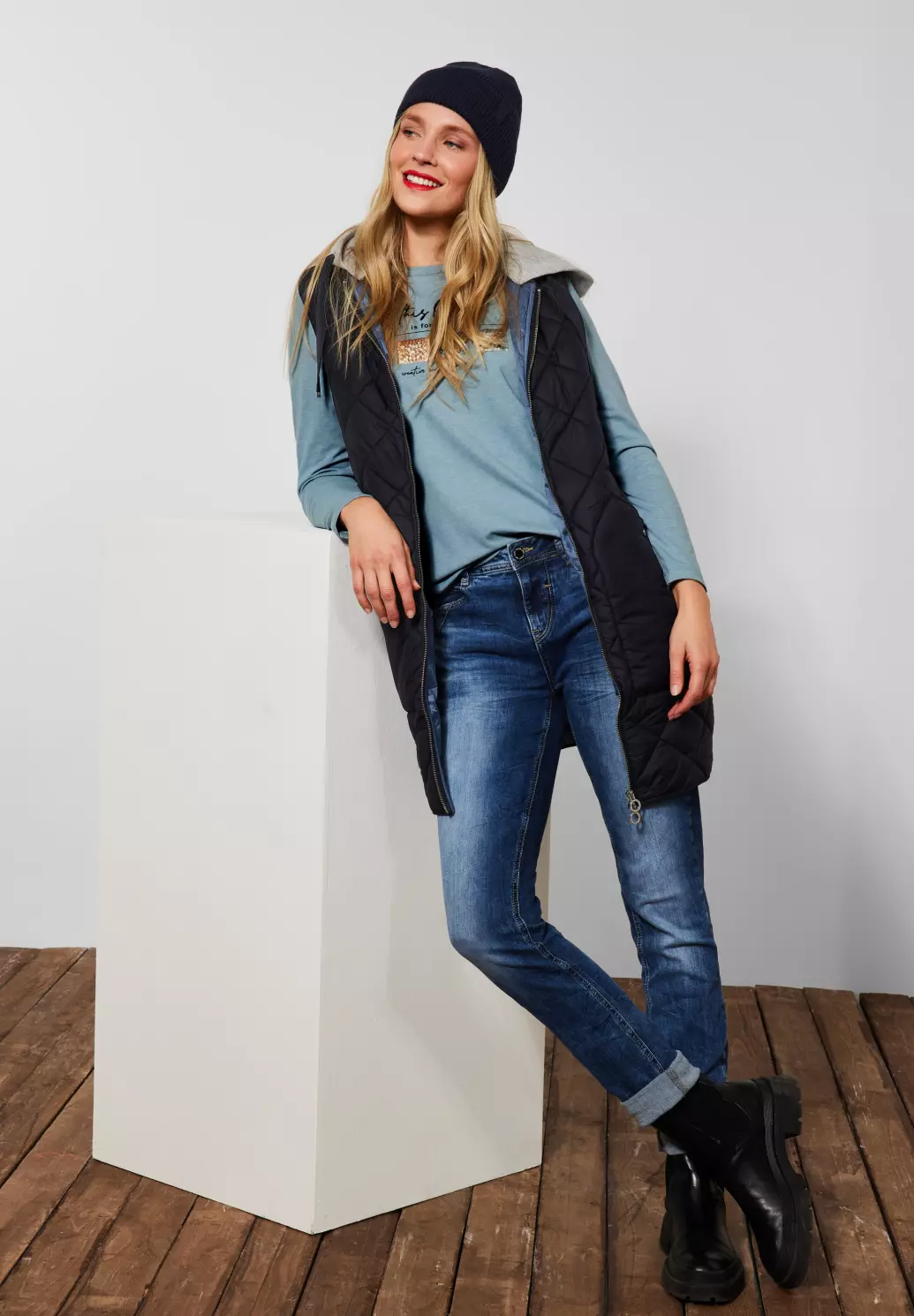 Tričko Street One modrá