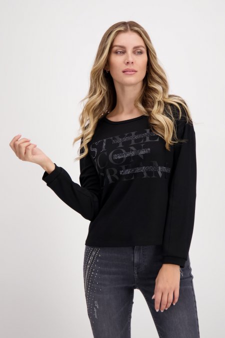 Tričko čierná-potlač Monari