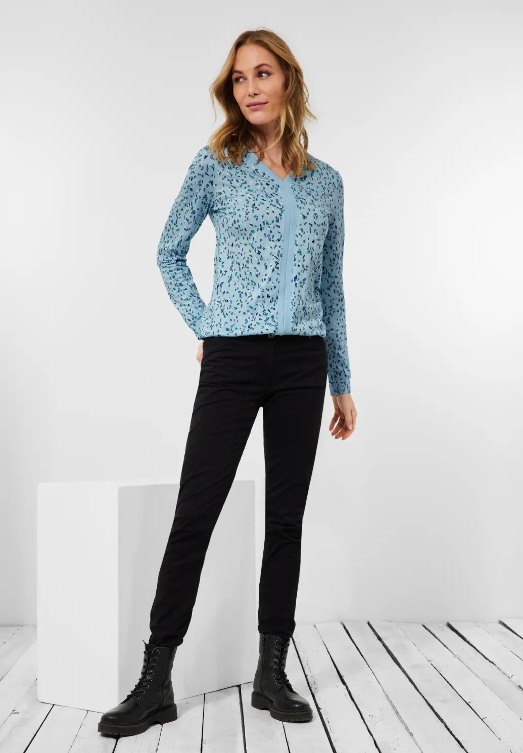 Top sv.modrá-vzor Cecil