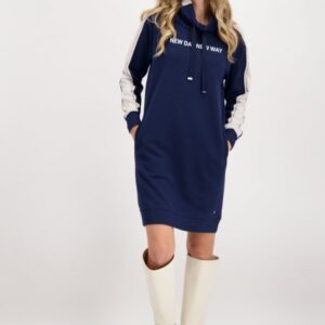 Šaty tm.modrá-potlač Monari