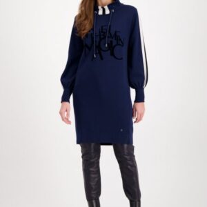 Šaty tm.modrá-vzor Monari