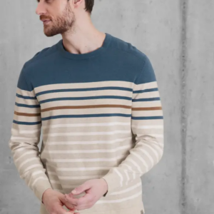 Pulóver béž.pásik Street One