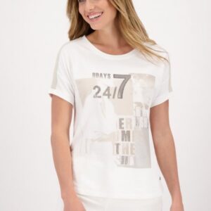 Tričko biela vzor Monari