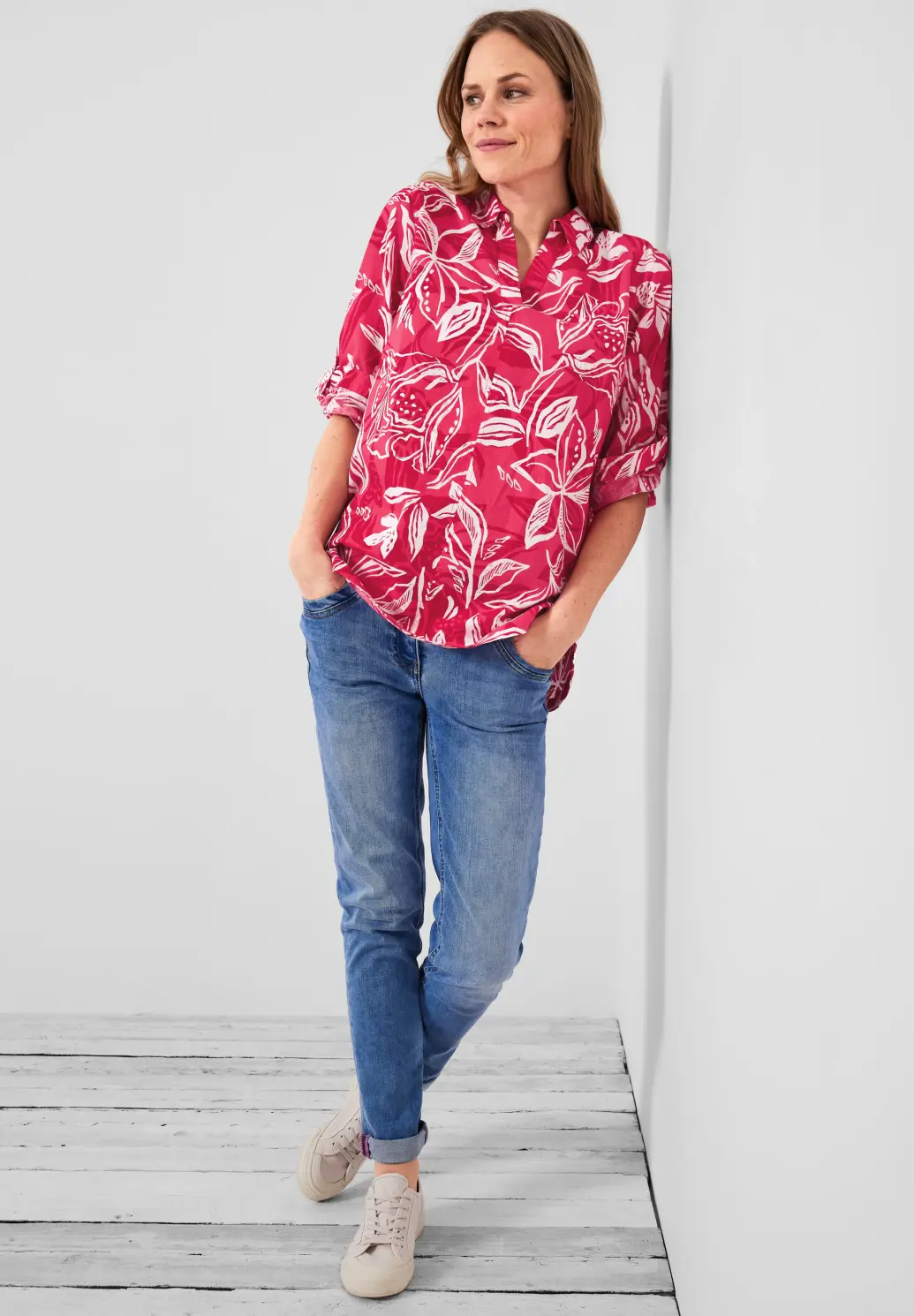 Blúzka červená-vzor Cecil