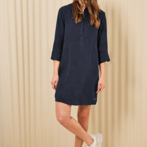 Šaty ľan tm.modrá Cecil