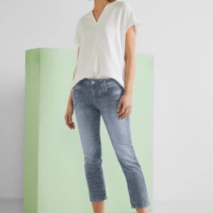 Nohavice mordá-pásik Street One