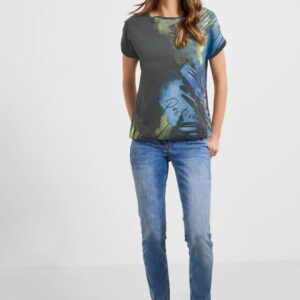 Tričko olivová-potlač Cecil