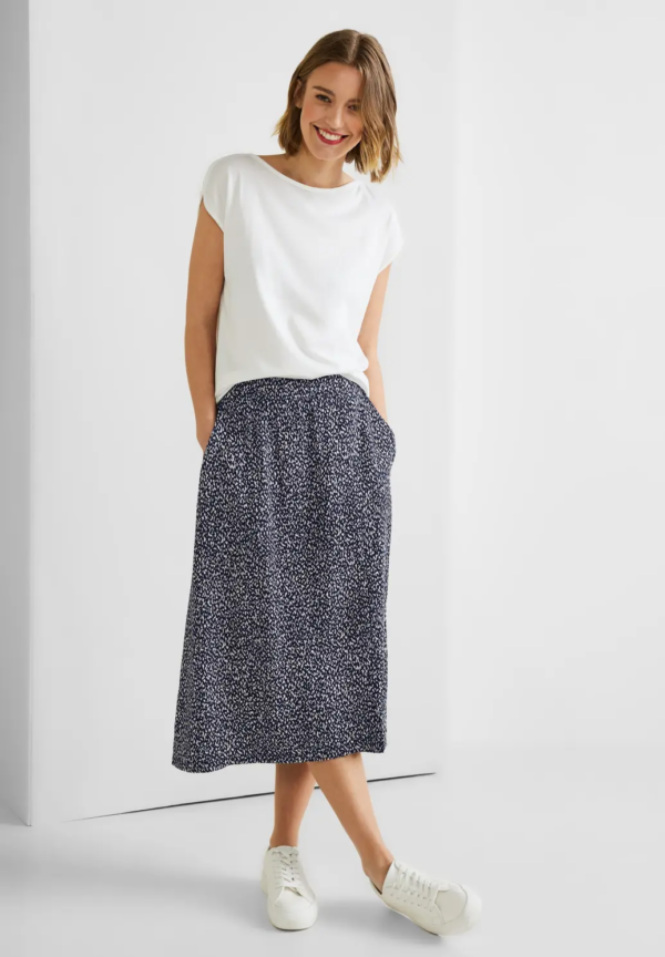 Sukňa tm.modrá-vzor Street one