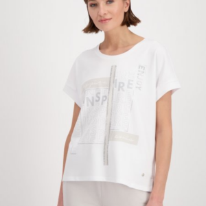 Tričko biela-potlač Monari