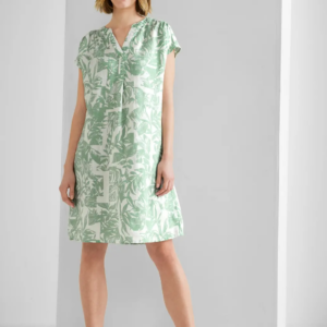 Šaty ľan zelená-vzor Street One