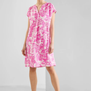 Šaty ľan ružová-vzor Street One