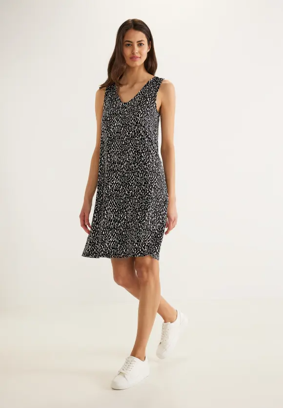 Šaty bielo-čiere Cecil