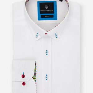 Košeľa slim fit biela Pako Lorente