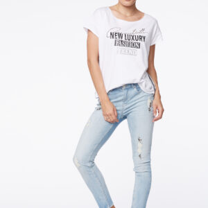 Tričko biele s potlačou Monari