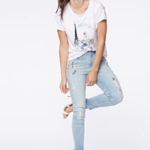 Tričko biele s potlačou Monari