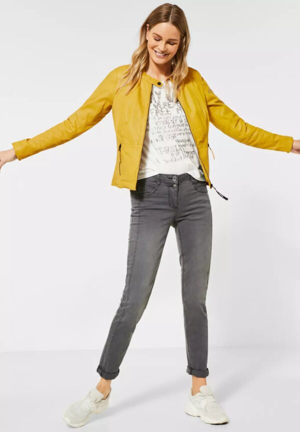 Bunda pravá koža žltá CECIL