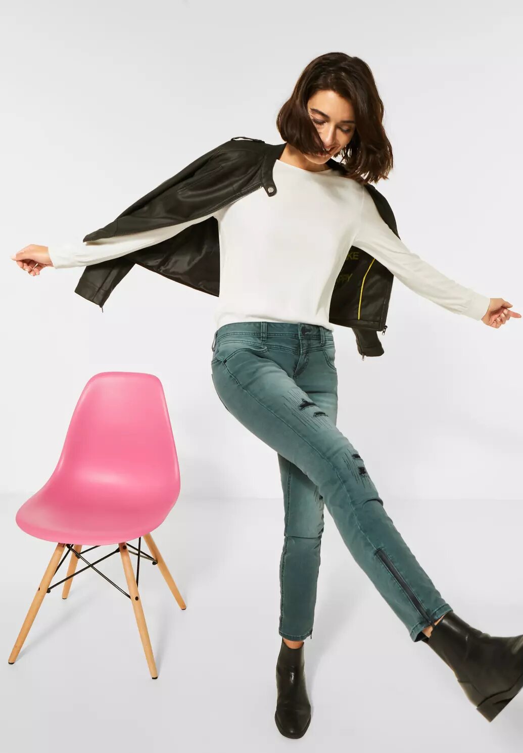 Nohavice zelené Street One