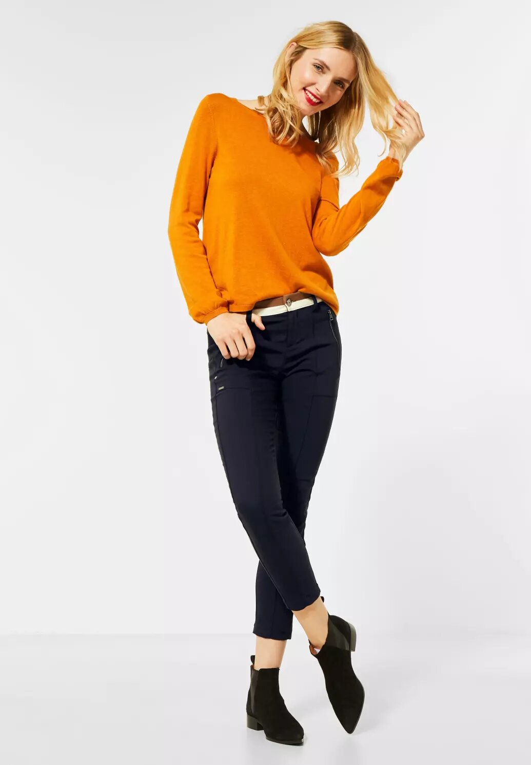 Nohavice tm.modrá Street One