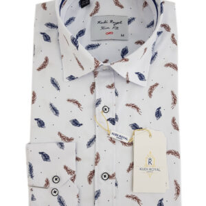 Košeľa biela-vzor  Royal Kudi