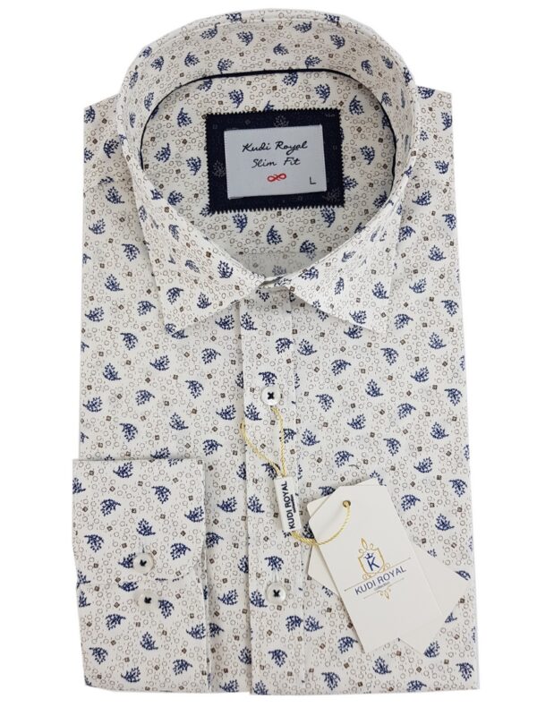 Košeľa biela-vzor  Royal Kudi