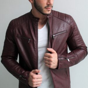 Bunda kož. bordová Enos