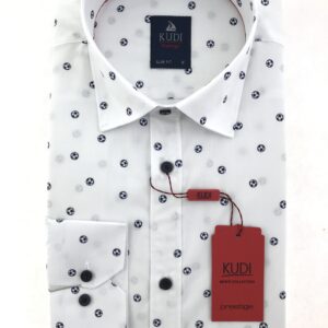 Košeľa biela-vzor  Prestige Kudi