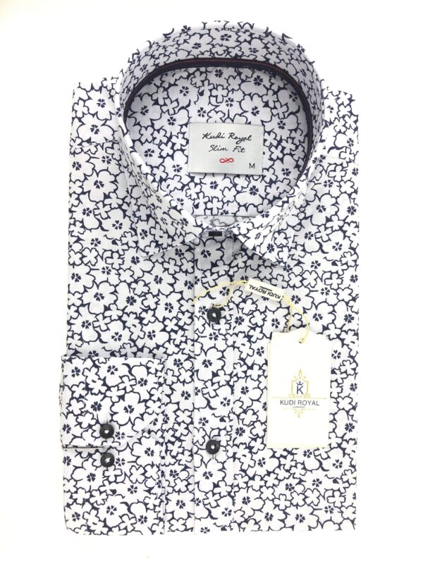 Košeľa biela-vzor Royal Kudi