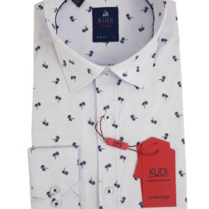 Košeľa biela-vzor  Prestige Kudi