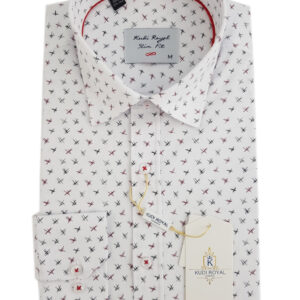 Košeľa biela-vzor  Royal Kudi