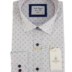 Košeľa biela-vzor  Royal Kudi
