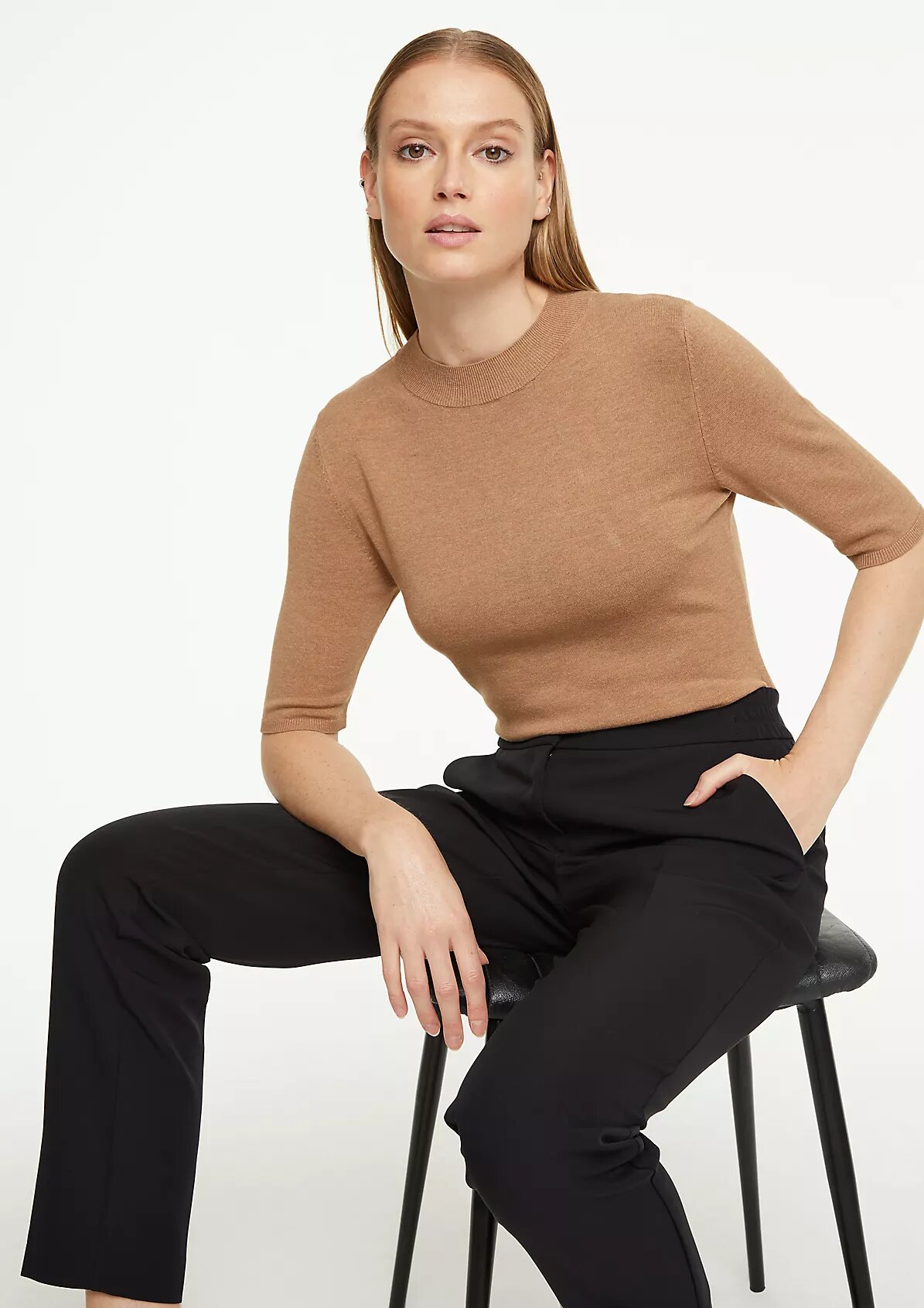 Pulóver hnedá Comma