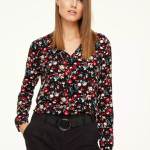 Blúzka čierna-vzor Comma