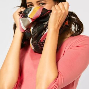 Šatka-tunel čierna-vzor Street One