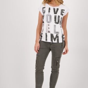 Tričko biela-potlač  Monari