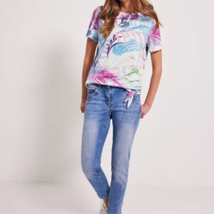 Tričko biela-vzor  Cecil