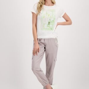 Tričko biela-potlač Monari