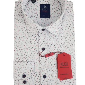 Košeľa biela-vzor  Prestige Kudi