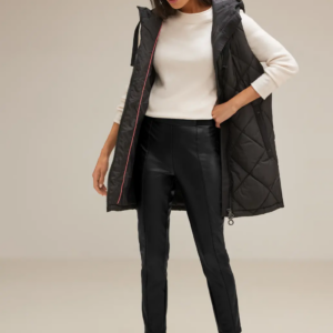 Kož. čierne nohavice Street One